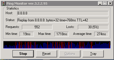 интерфейс ping monitor